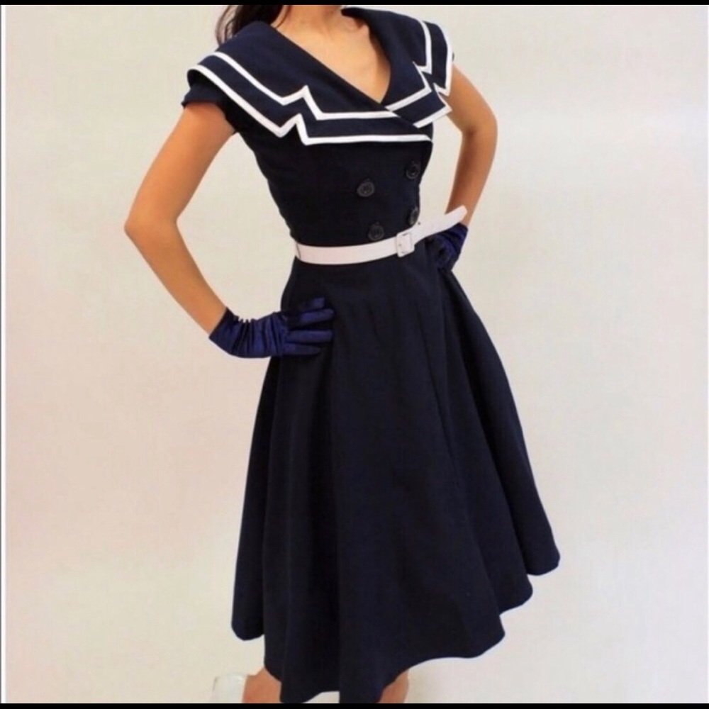 Tatyana pin up sailor girl navy dress XXL